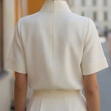 Marija | Minimalistička Bluza sa Kragnom