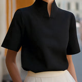 Marija | Minimalistička Bluza sa Kragnom
