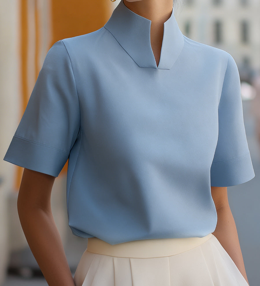 Marija | Minimalistička Bluza sa Kragnom