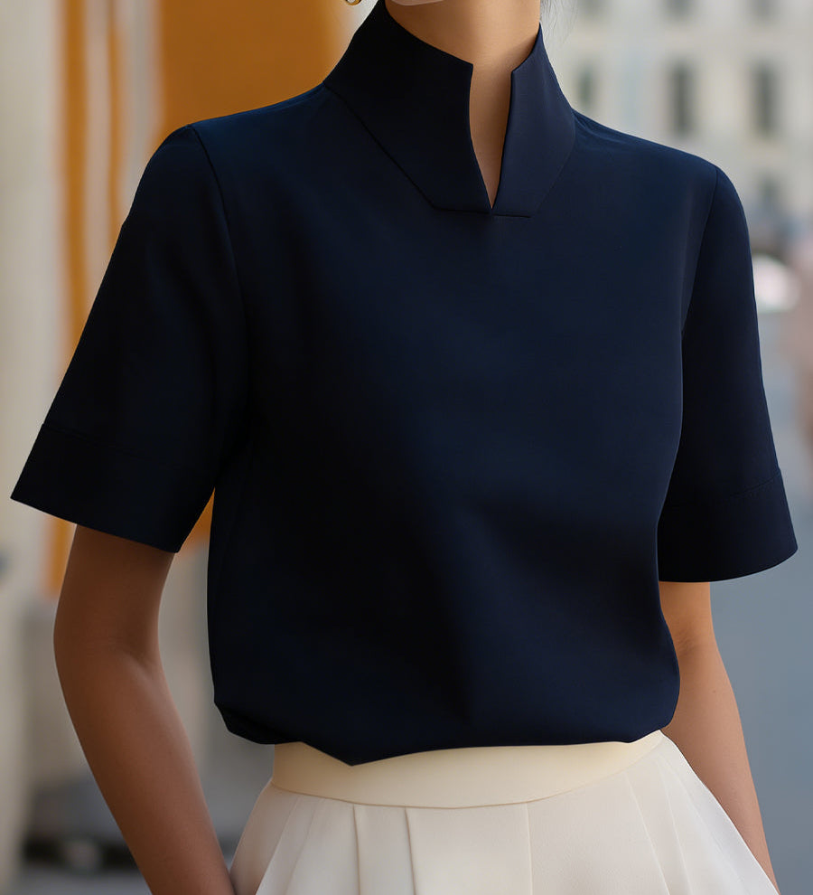 Marija | Minimalistička Bluza sa Kragnom