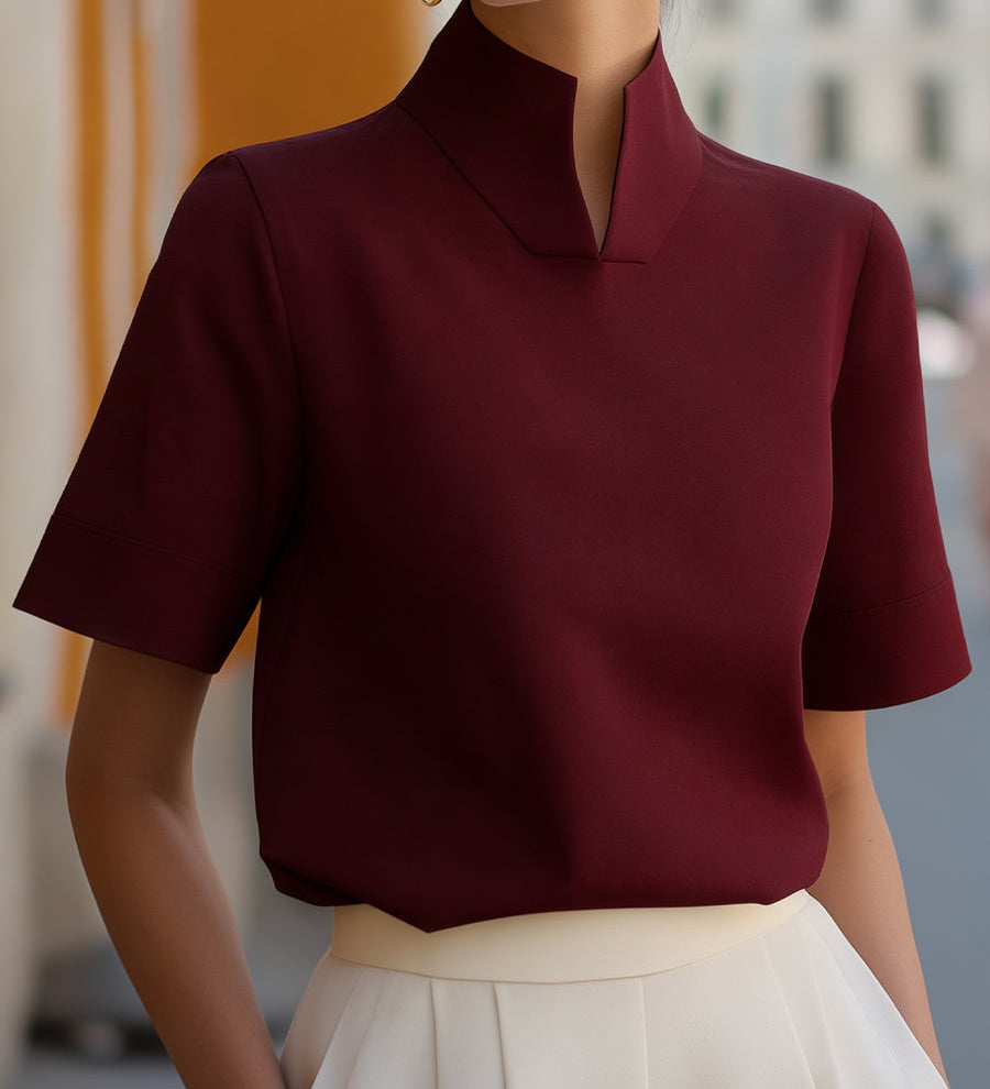 Marija | Minimalistička Bluza sa Kragnom