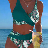 Teodora - Bikini sa Cvetnim Printom u Kontrastnim Bojama