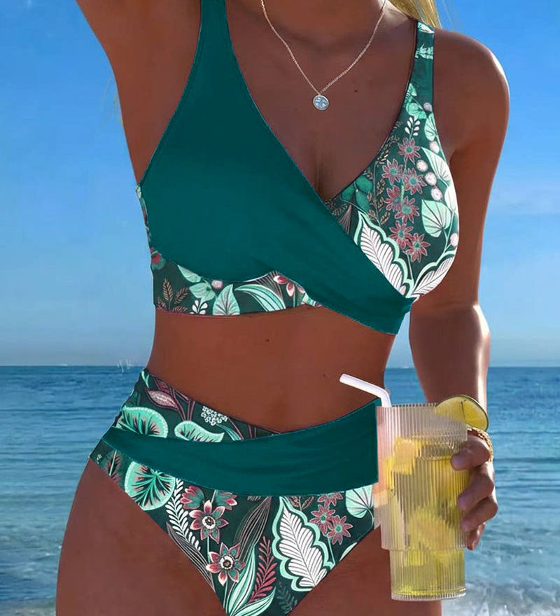 Teodora - Bikini sa cvetnim printom u kontrastnim bojama