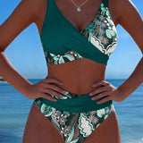Teodora - Bikini sa Cvetnim Printom u Kontrastnim Bojama