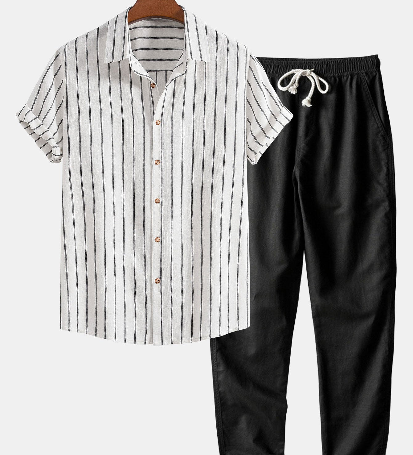 Nikola - Prugasta košulja i lanene pantalone