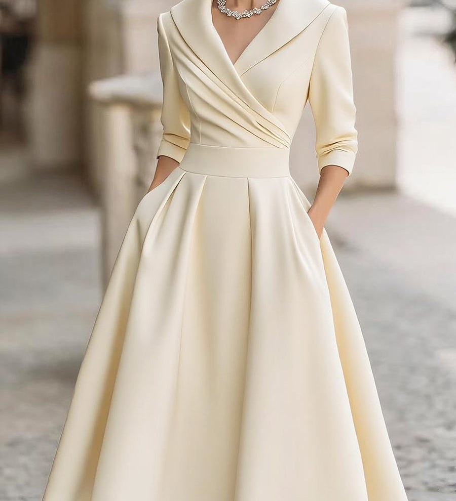 Ivana | Vintage Saten Midi Haljina