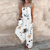 Danica | Udobne pantalone na tregere sa printom