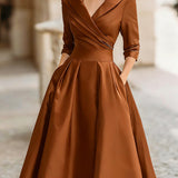 Ivana | Vintage Saten Midi Haljina