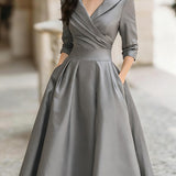 Ivana | Vintage Saten Midi Haljina
