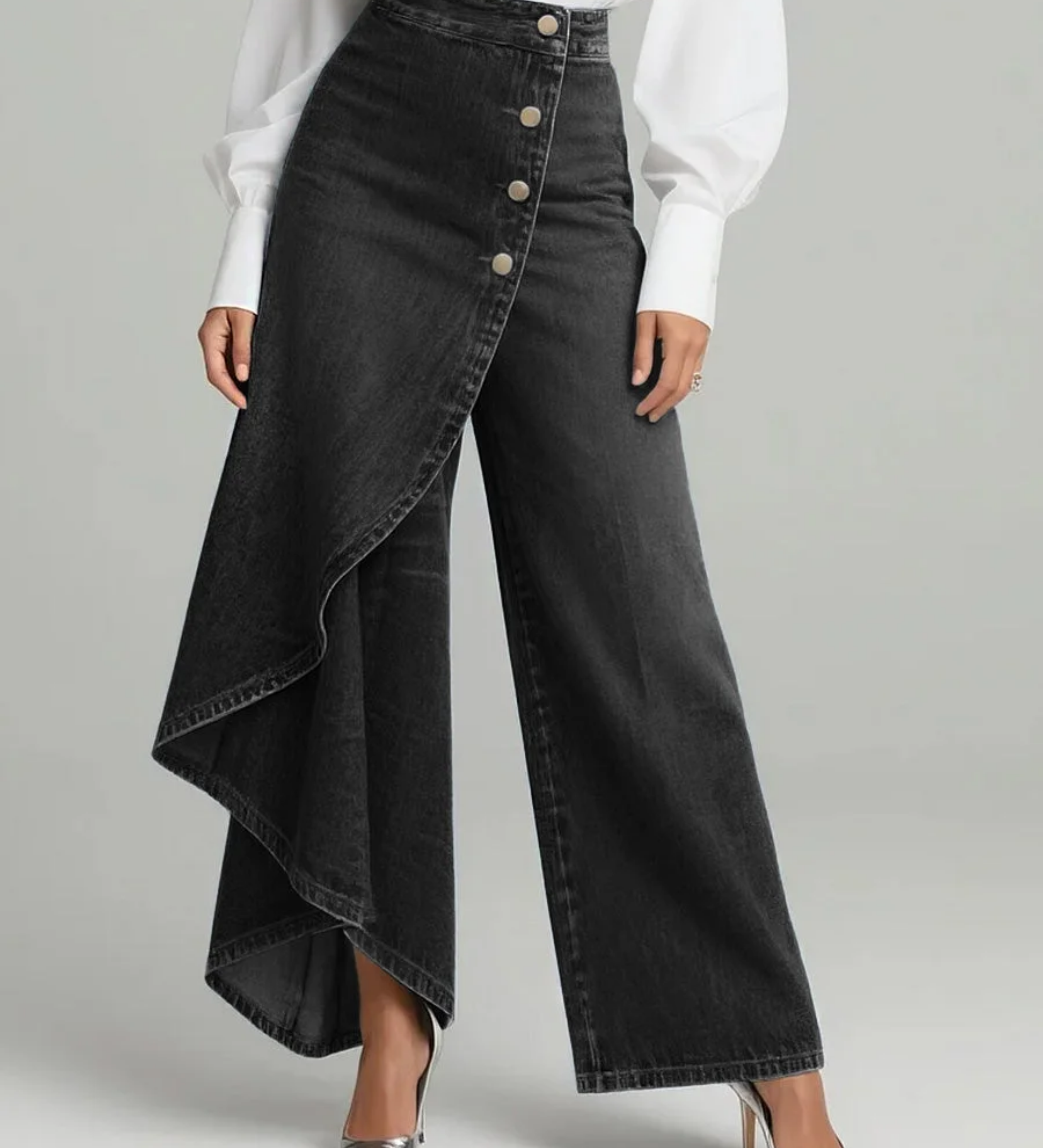 ADRIJANA | Teksas pantalone na preklop
