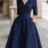 Ivana | Vintage Saten Midi Haljina