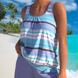 Katarina – Tankini sa U izrezom i prugastim dizajnom