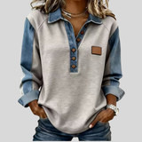 Iva | Pulover sa Denim Kragnom