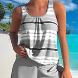 Katarina – Tankini sa U izrezom i prugastim dizajnom