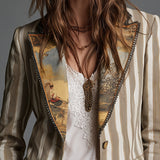 Katarina | Bohemijanski Prugasti Blazer