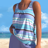 Katarina – Tankini sa U izrezom i prugastim dizajnom