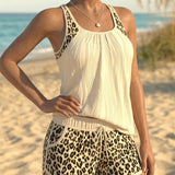 Katarina - Tankini sa Leopard Printom i Vezicama