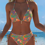 Aleksandra - Bikini sa Halter Bretelama i Printom