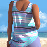 Katarina – Tankini sa U izrezom i prugastim dizajnom