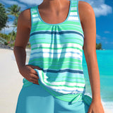 Katarina – Tankini sa U izrezom i prugastim dizajnom