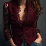 Jovana | Crni Blazer Prozirnih Rukava