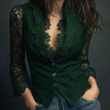 Jovana | Crni Blazer Prozirnih Rukava