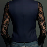 Jovana | Crni Blazer Prozirnih Rukava