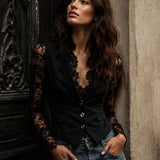 Jovana | Crni Blazer Prozirnih Rukava
