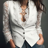 Jovana | Crni Blazer Prozirnih Rukava