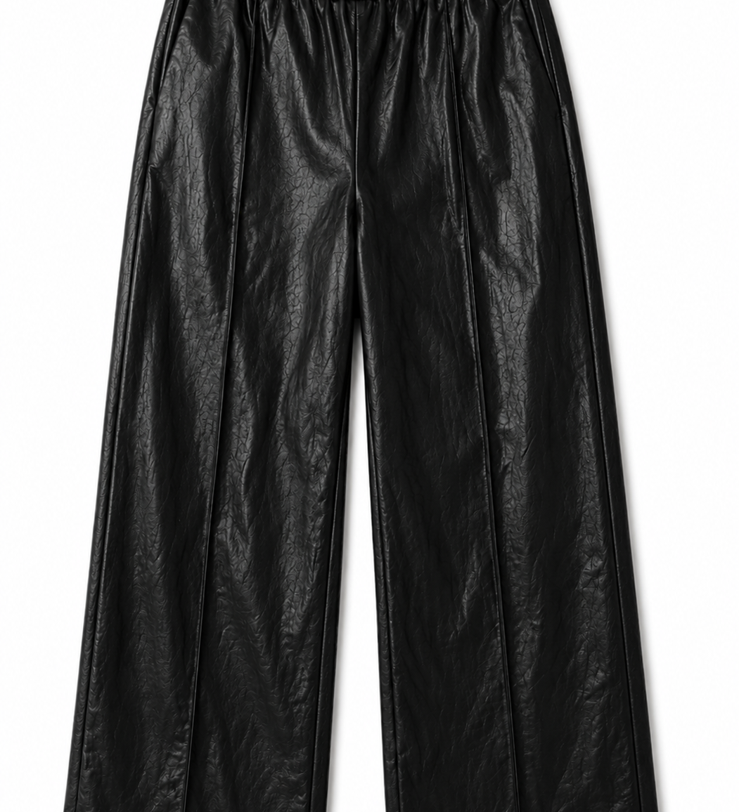 Široke Pantalone od Veštačke Kože