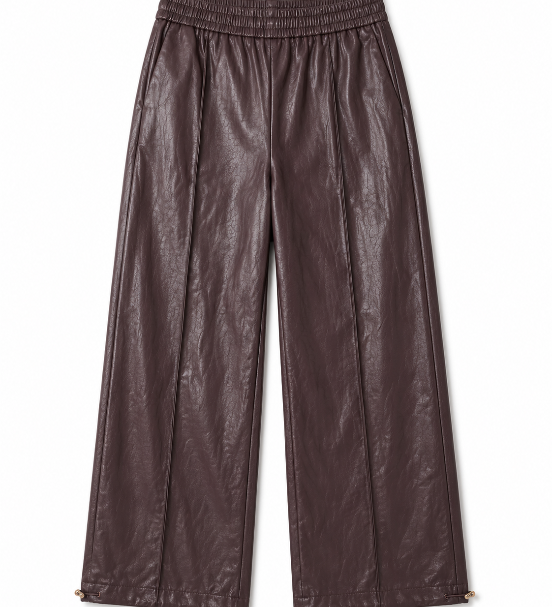 Široke Pantalone od Veštačke Kože