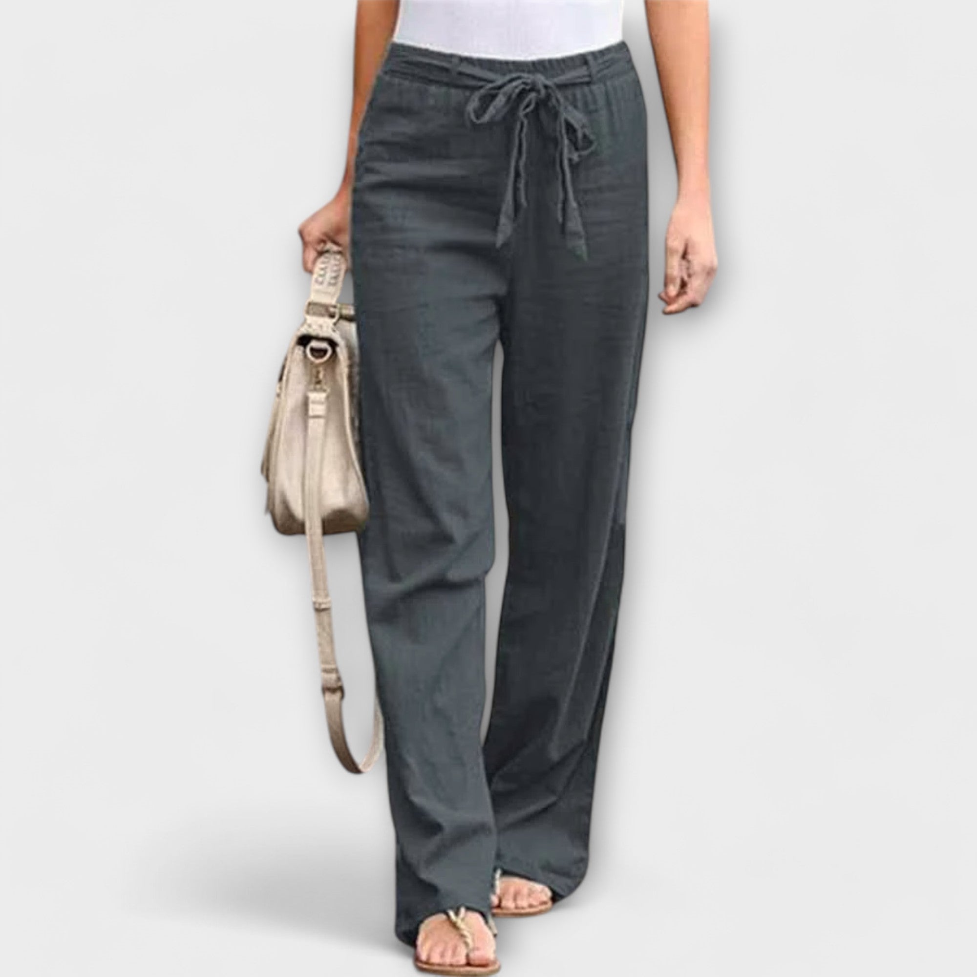 Lorena - Lagane lanene pantalone