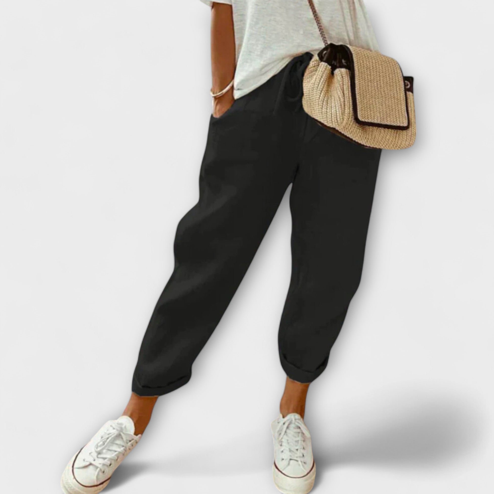 Bibi - Moderne, ležerne lanene pantalone