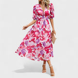Clara - Elegantna midi haljina sa cvetnim dezenom
