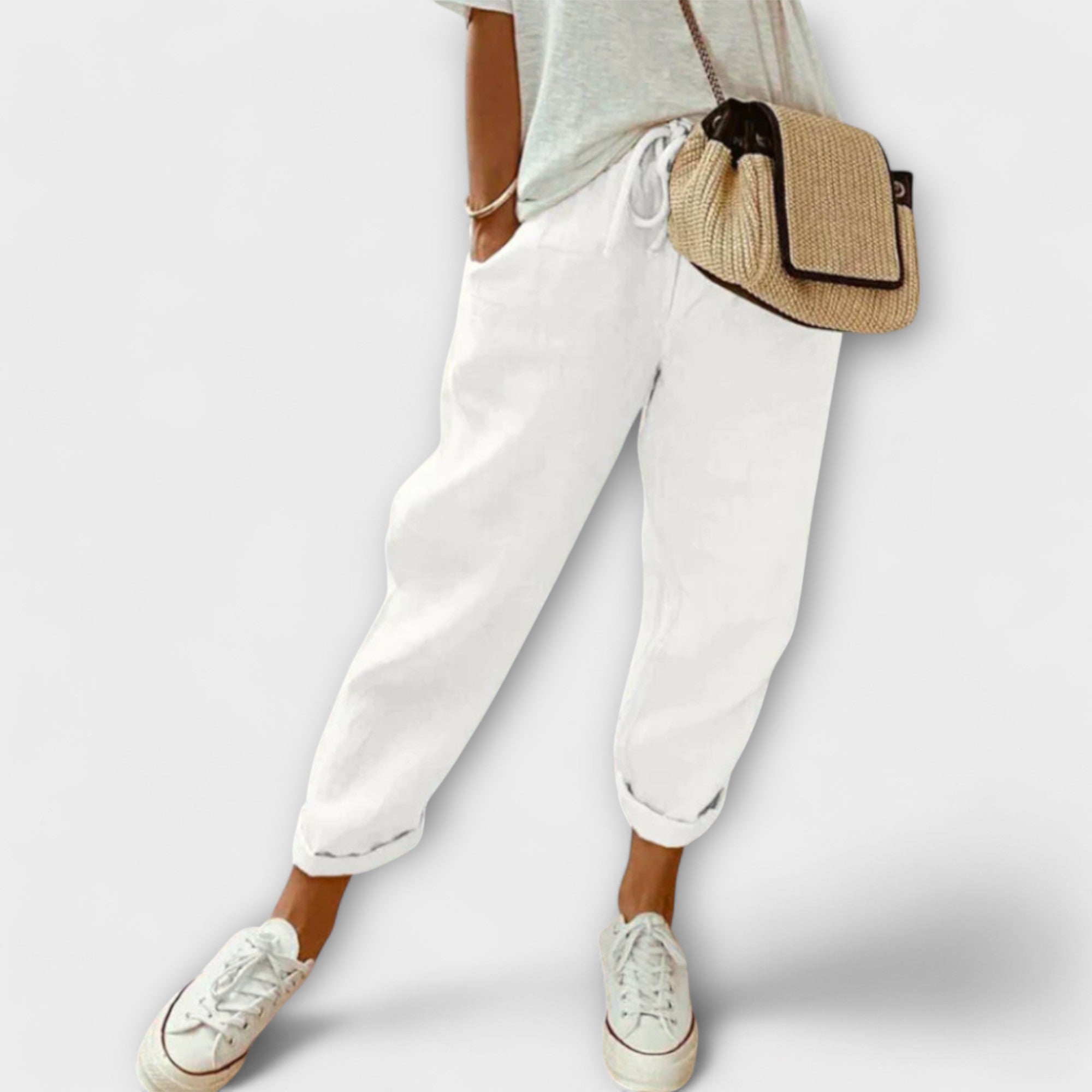 Bibi - Moderne, ležerne lanene pantalone