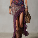 Kalina | Maxi haljina sa leopard-cvetnim printom