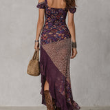 Kalina | Maxi haljina sa leopard-cvetnim printom