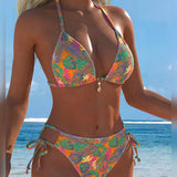 Aleksandra - Bikini sa Halter Bretelama i Printom