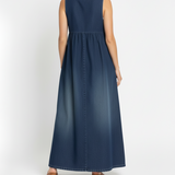KAROLINA | Vintage izbledela, meka teksas maksi haljina